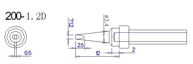 200-1.2D soldering tip