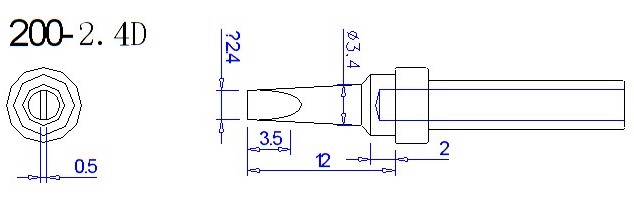 200-2.4D soldering tip