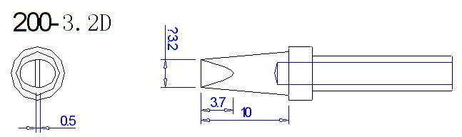 200-3.2D soldering tip