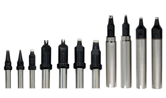 Quick soldering robot tip